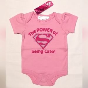 🔥SALE🔥 Supergirl DC Comics Baby Girl's Onesie Bodysuit NWT Sizes 0-3M, 3-6M